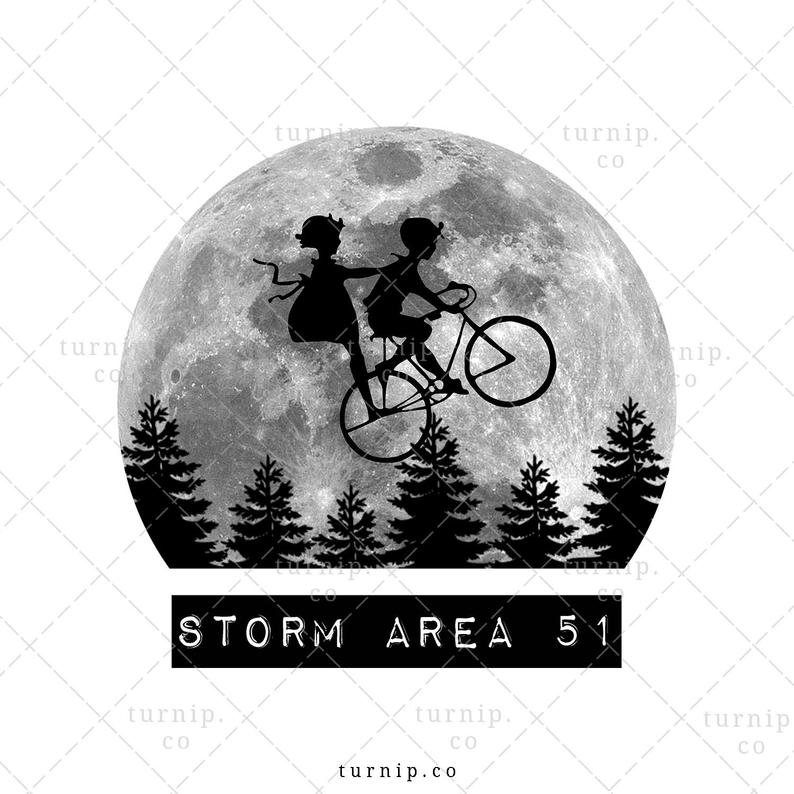 Storm Area 51 Sublimation Clipart Graphic Design Cartoon PNG