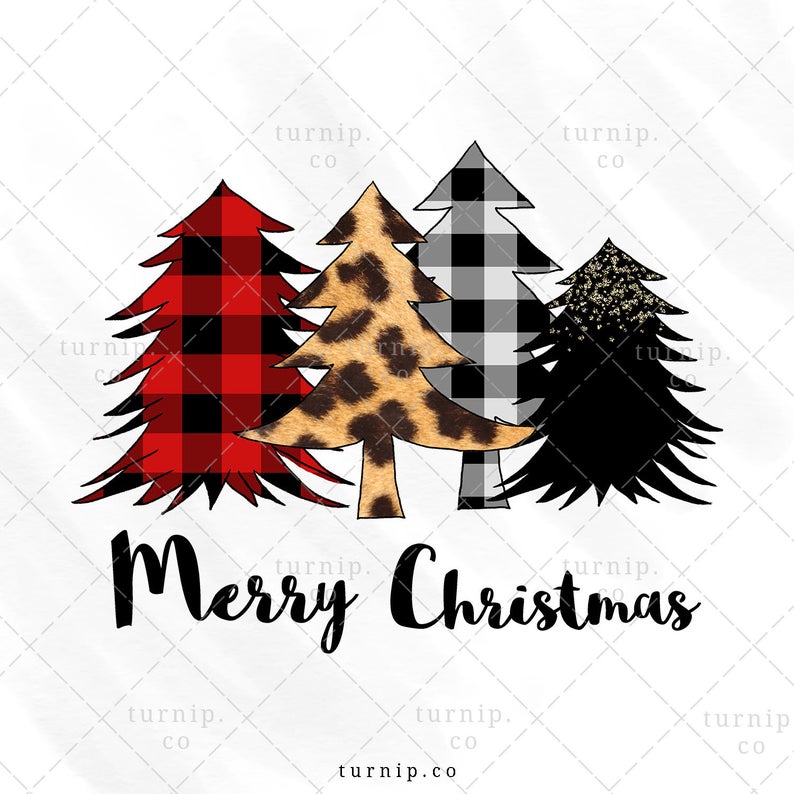 Christmas Tree PNG Sublimation Design Clipart Graphic Cartoon PNG
