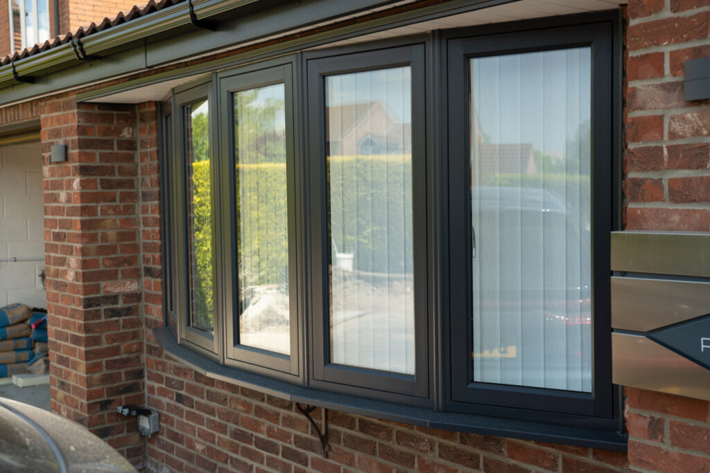 bay window in anthracite grey