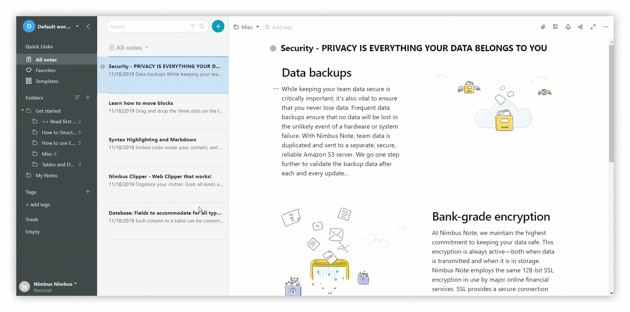Import pages from Evernote to Nimbus