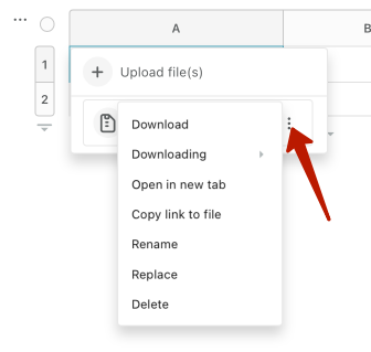 If you want to rename or delete a file, click on the file menu and select desired option.