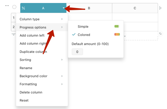 The progress bar provides a special scale for marking progress (for example, when completing a task). You can mark progress using a 0 - 100% scale.