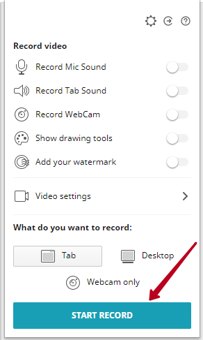 Select exactly what you wish to record.