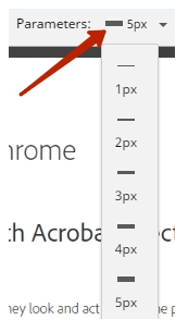 To change text size, you can use the same button that you use to change line size. Just press the size-changing button and select the desired size.