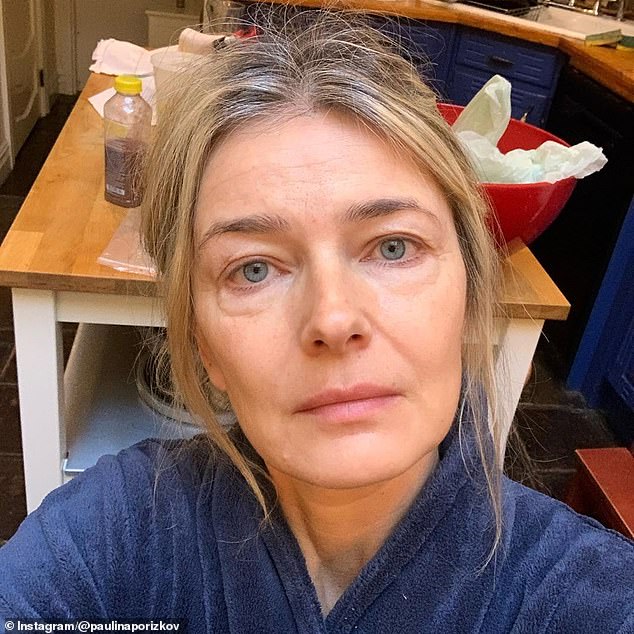 Sharing: In January, Paulina posted this makeup-free selfie while opening up about the physical toll her grief has taken on her body