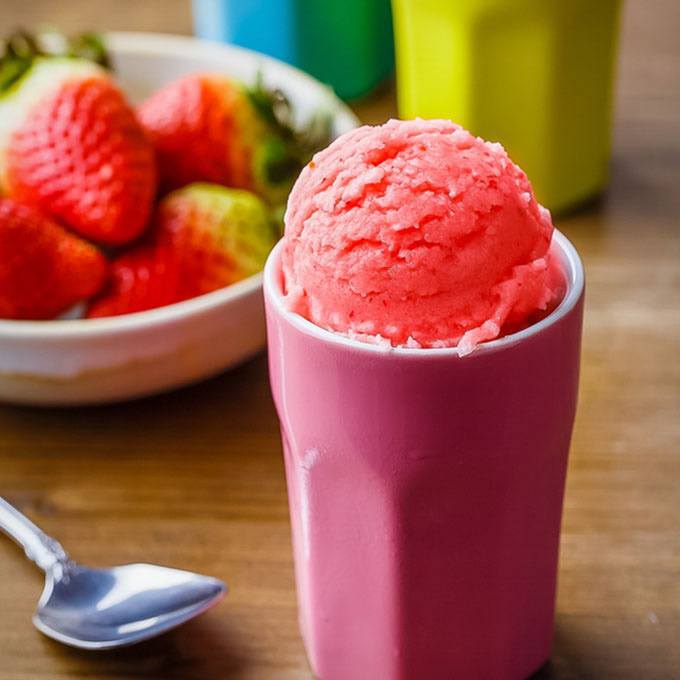 Fresh Strawberry Sorbet