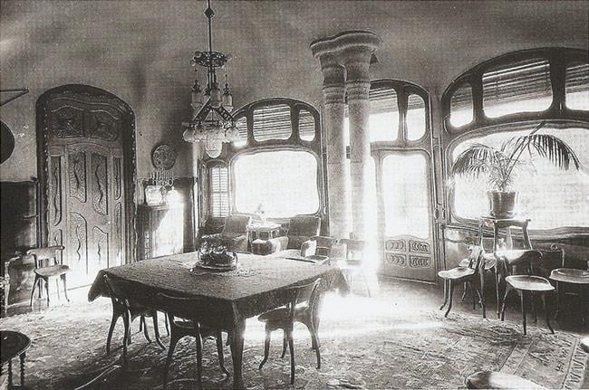 The interior decoration in the Art Nouveau style