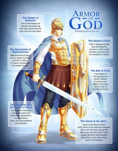 Qanons pray and put on the full armor of God
