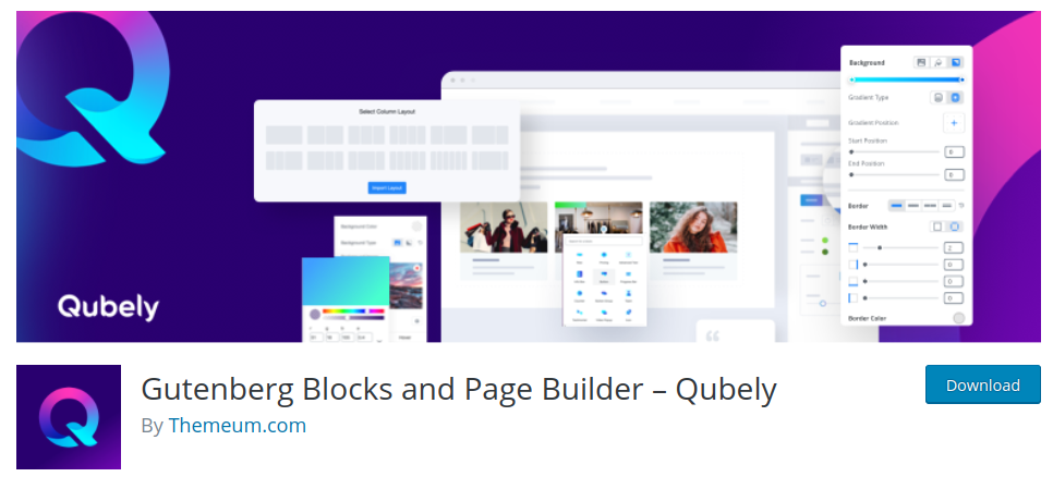 qubely wordpress plugin