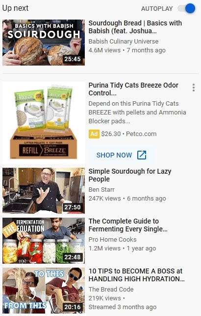 YouTube&rsquo;s suggested videos section