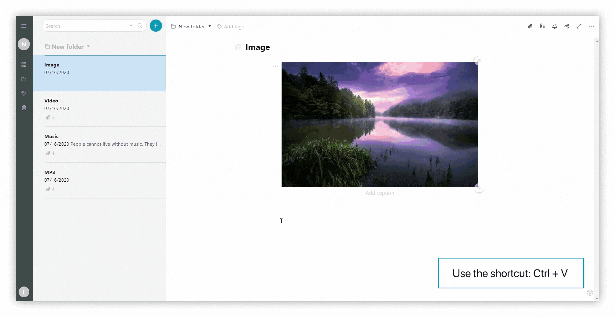 Add image and drop / resize / move it