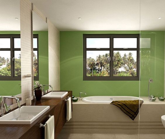 Green Paint Bathroom