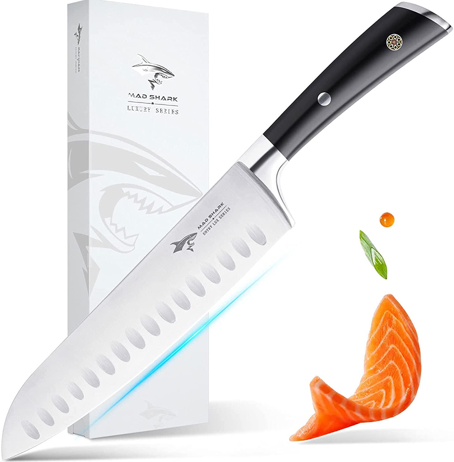 MAD SHARK Professional 8 Inch Santoku Knife