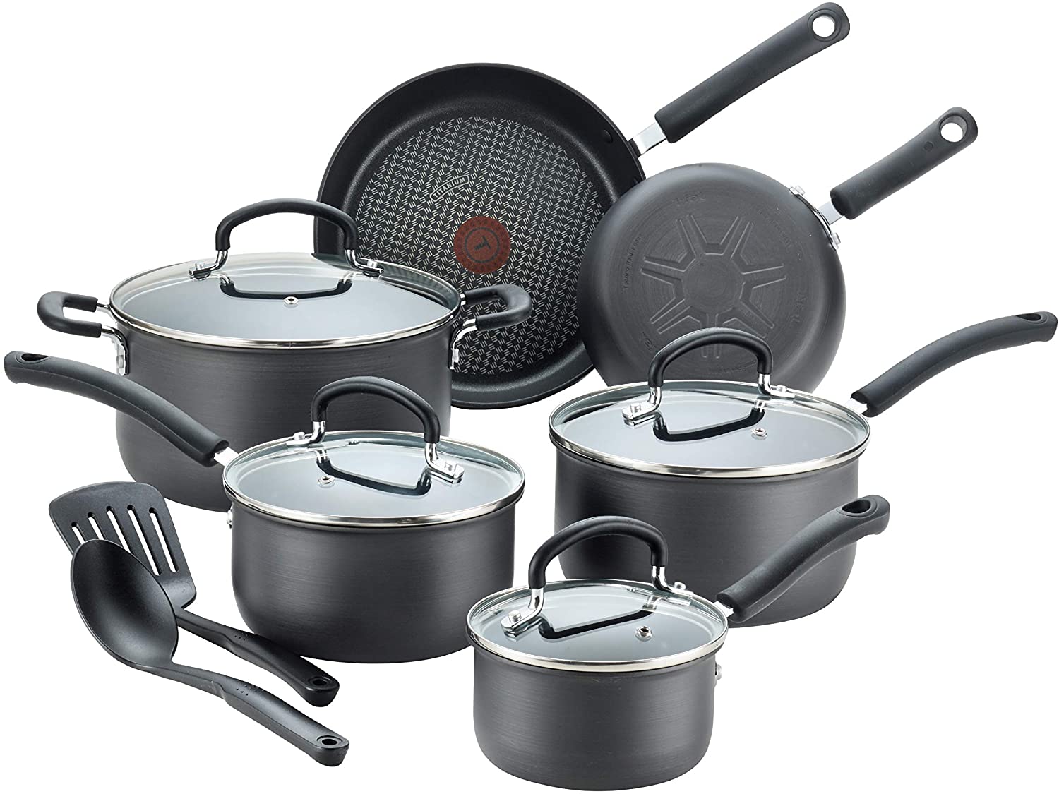 Best Pans for Glass Cooktop - T-fal Ultimate 12 Piece Pots and Pans Set