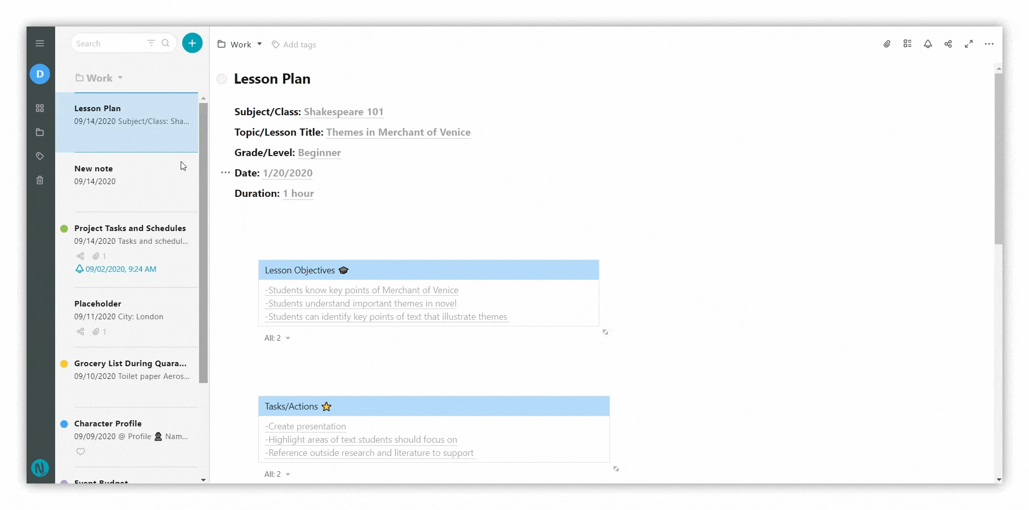 Placeholders fill the space for information you haven't included yet. They are designated text that can serve as a hint or suggestion for the type of information to include.