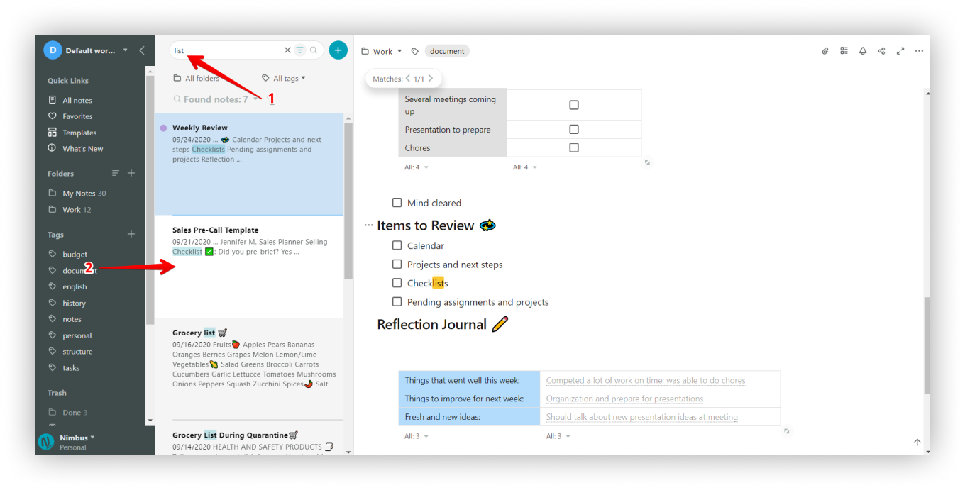 Text fragments containing the entered keywords can be viewed immediately in the search results. Clicking on the page title will take you to that page.