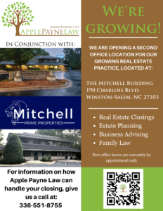 2021-11-11-APL-2nd-Office-at-Mitchell-Building-Announcement-1-232x300 APL opening a second location in Winston-Salem for Real Estate Closings & Estate Planning