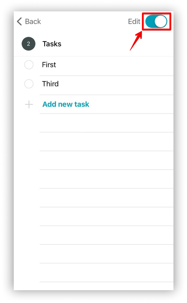 Also, you can change the view of the To-Do list by hiding all completed tasks. To do this, move the toggle switch in the To-Do window to the active / inactive position.