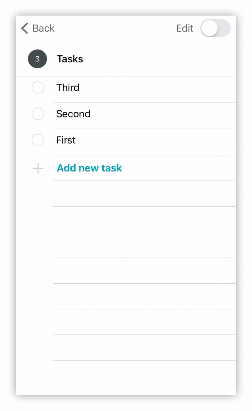 How can I move tasks in mobile clients?