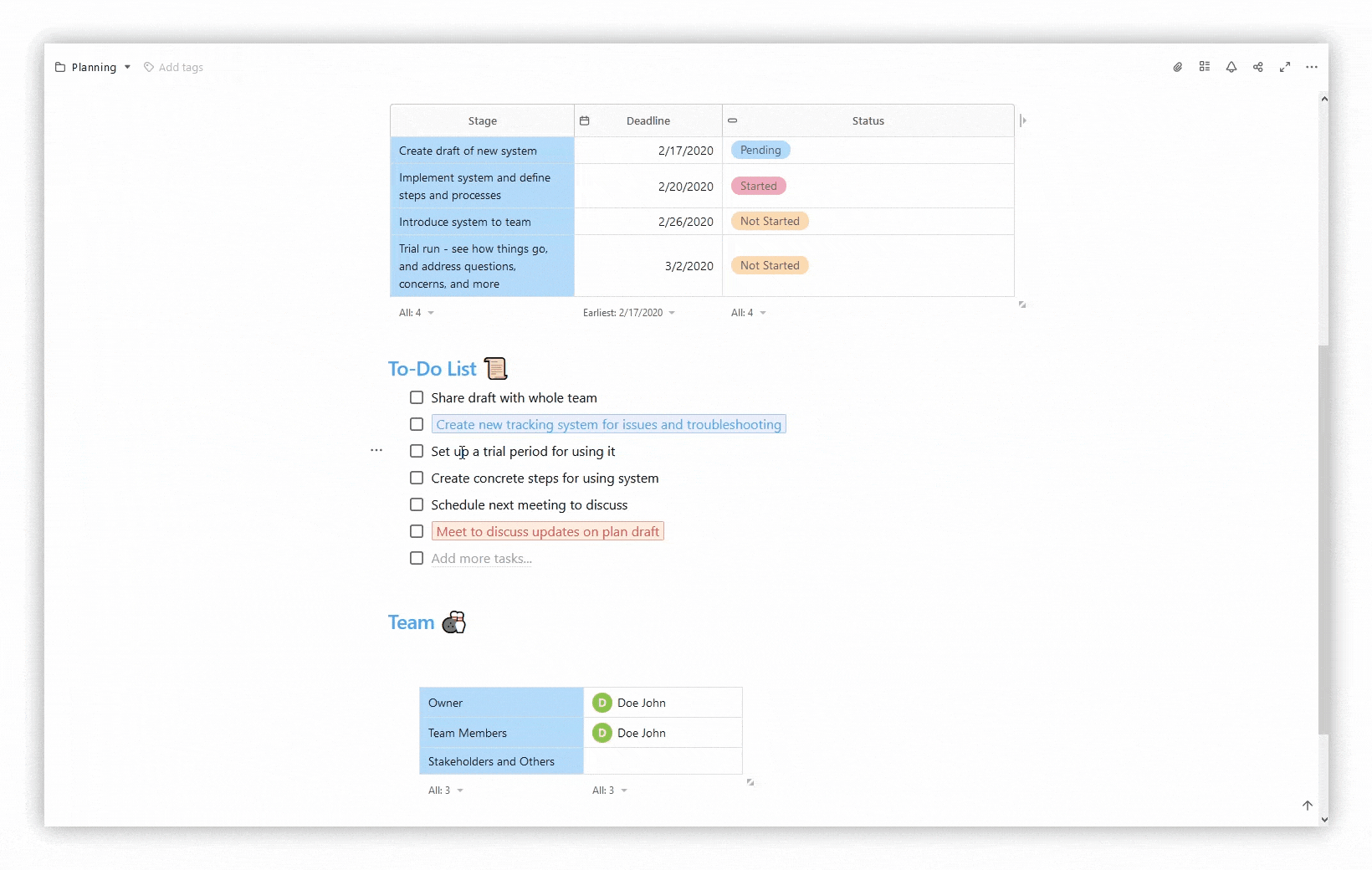 Can tasks be swapped?