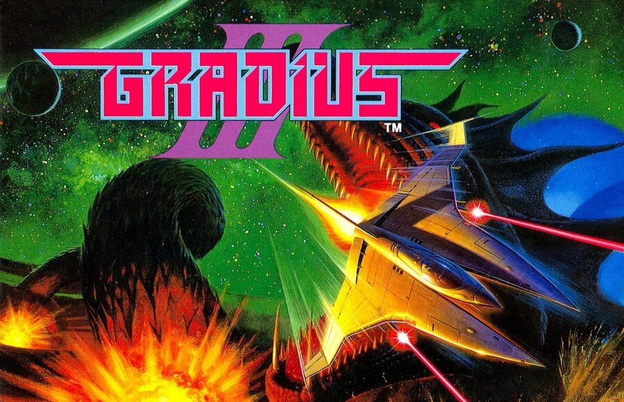 Gradius III SNES box art