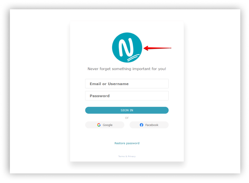 Upload big logo to display on the sign-in page, error pages, etc.