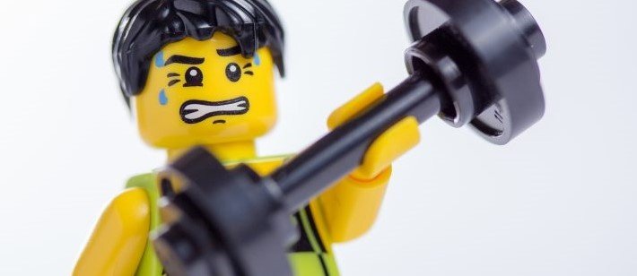 This Lego has found his perfect workout.