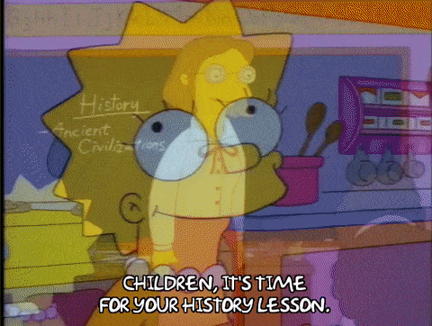 A history lesson from the Simpsons