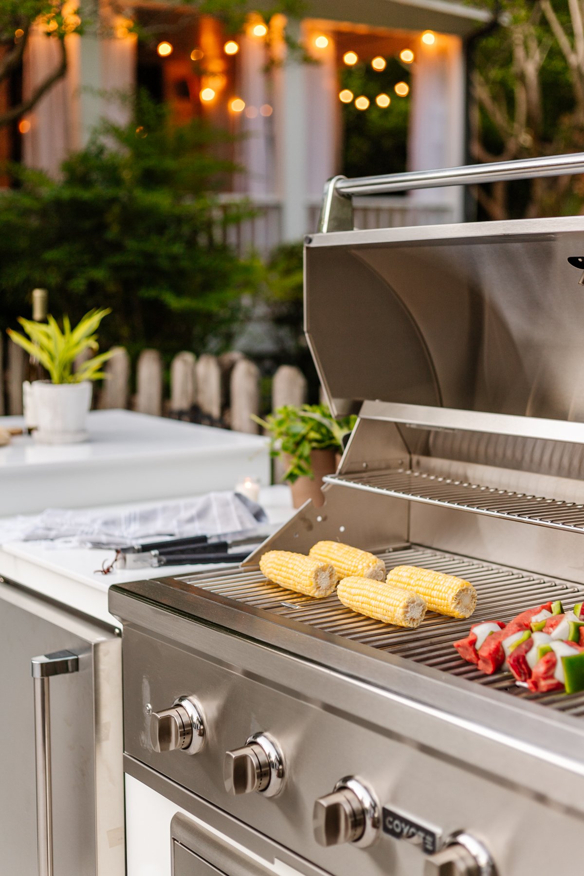 white modular outdoor kitchen from RTA Outdoor Living