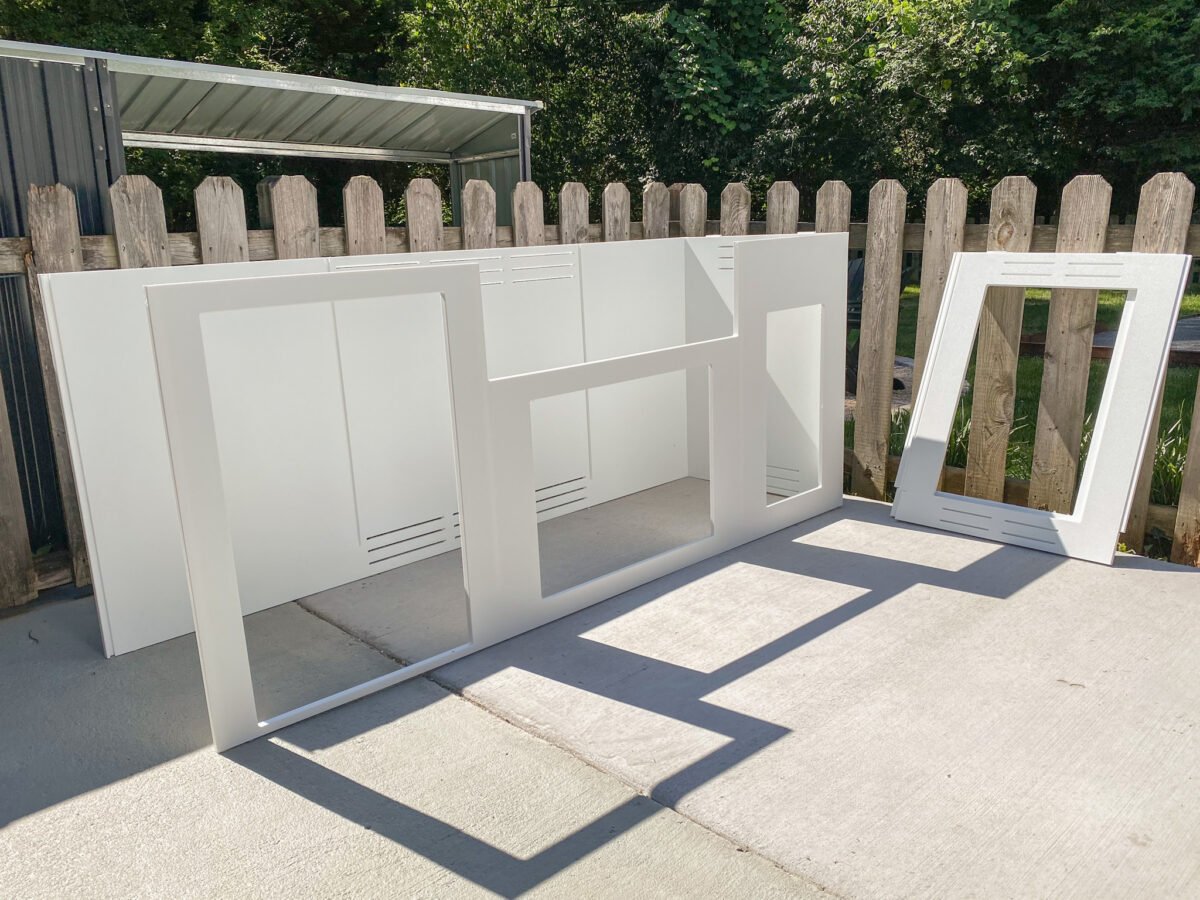 building a modular outdoor kitchen frame