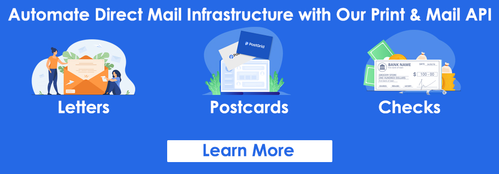 direct print and mail api