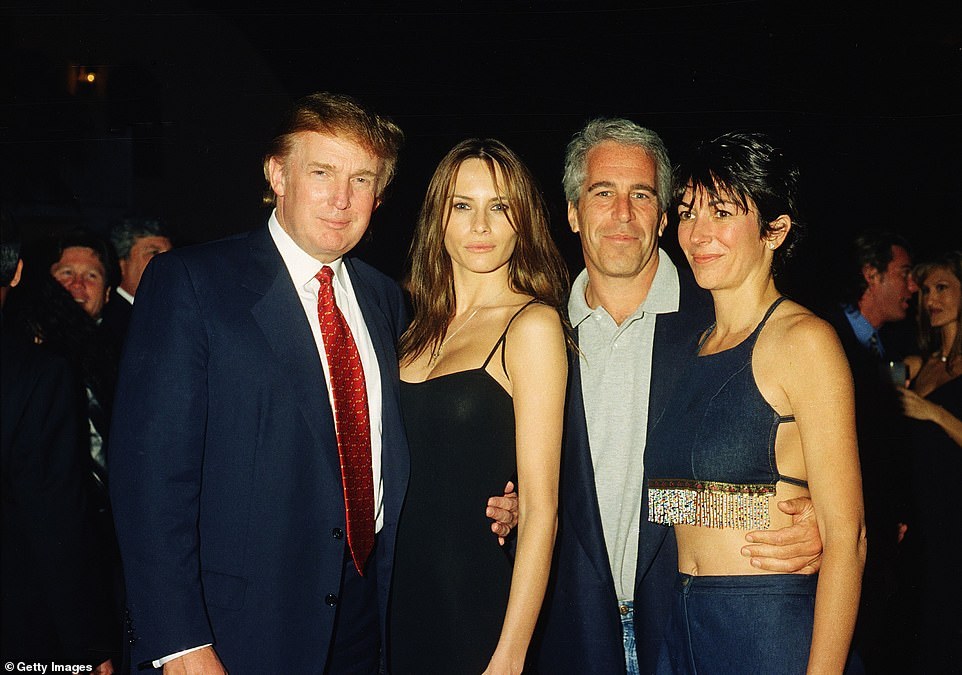 Donald and Melania Trump are pictured with Jeffrey Epstein and Ghislaine Maxwell in 2000