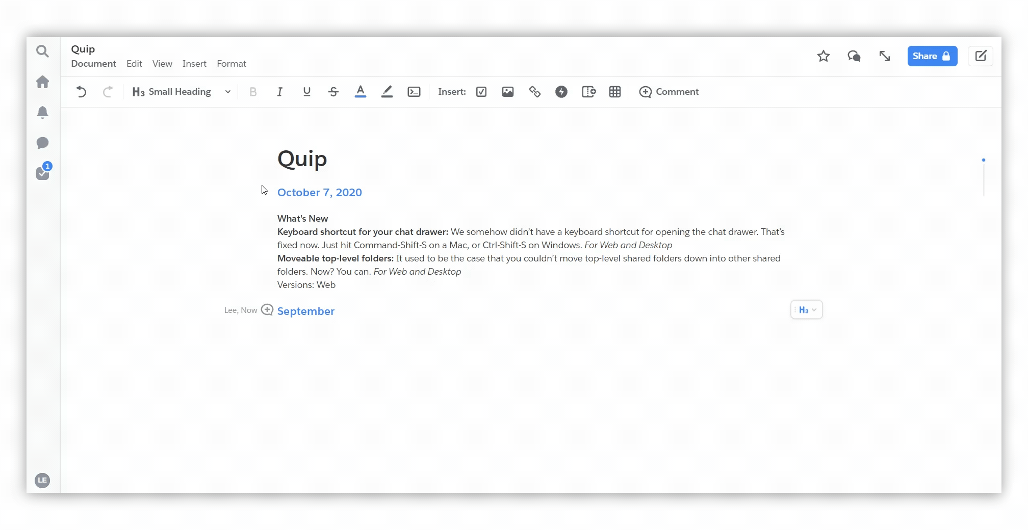 How to export a page to HTML in Quip?