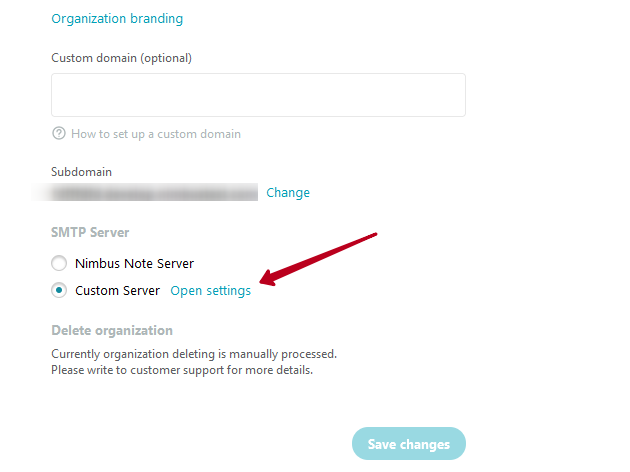 Open the settings of your organization again and click on Open Settings, then change the settings to the desired ones.