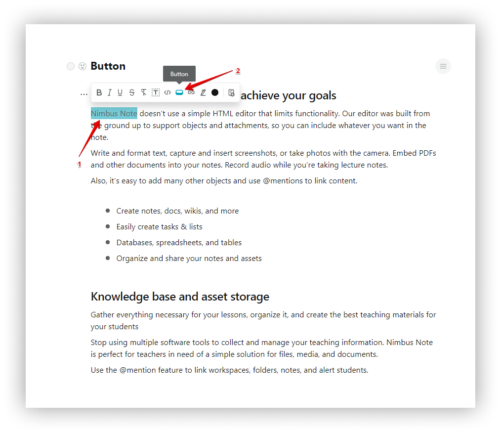 Adding a button through the formatting panel