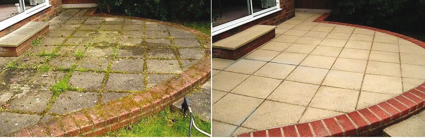 Clean a Patio and Remove Lichen and Black Spot