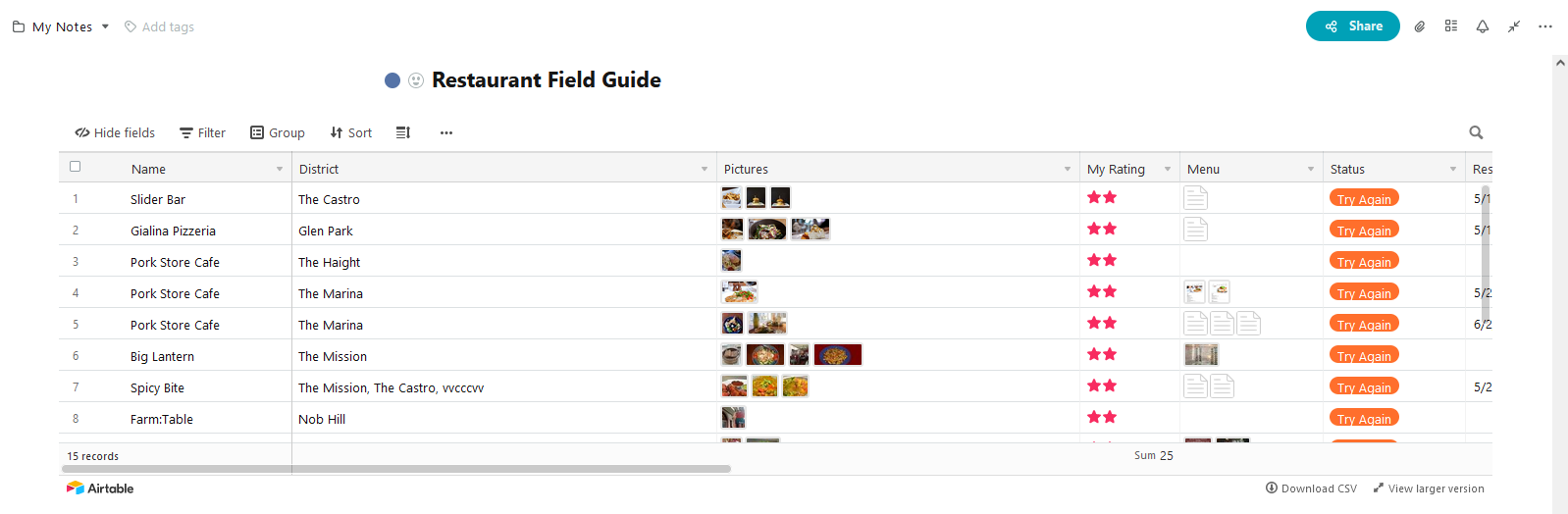 Paste the copied code from Airtable.
