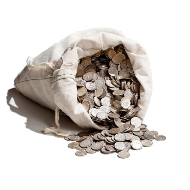 Augusta Precious Metals - Silver 90% Bag &ndash; $1,000 Face Value