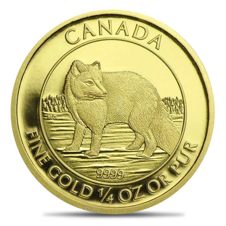 Augusta Precious Metals - 2014 Canadian .25oz Gold $10 Arctic Fox
