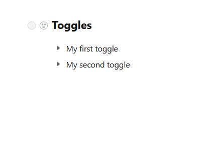 Press Enter if you want to immediately create the second toggle