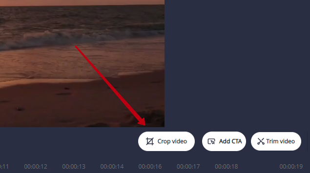 Click on the Crop video button and select the desired part of the video that you want to keep and click on Crop video.