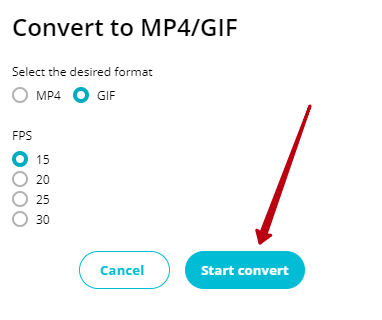 Click Start convert and wait for the video to finish converting