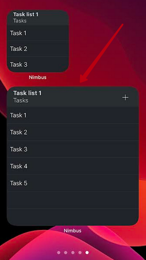 In the widget settings, you can select the desired list and tasks and specify whether or not to show completed tasks in the widget.
