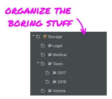 Keeping a separate folder for records