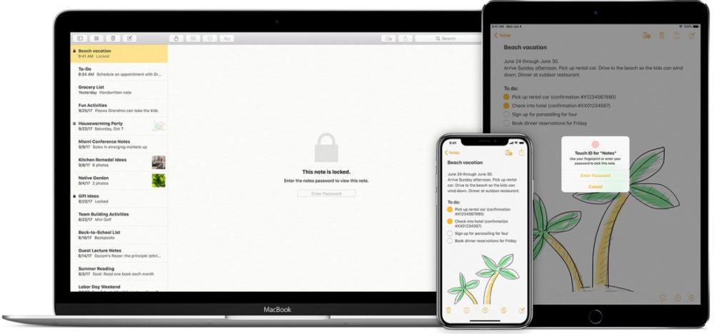 Apple Notes - a great OneNote alternative. Image powered by Nimbus Platform
