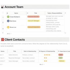 Account Planning Template Nimbus Platform