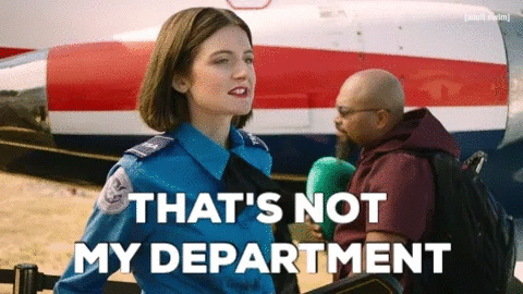 That's Not My Department. Gif by Nimbus Platform