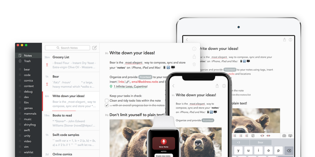 Bear is One of the 7 Best Free/Paid Evernote Alternatives & Competitors in 2023. Article by Nimbus Platform