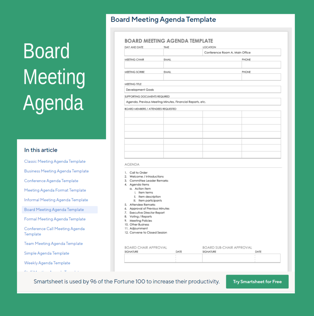 10 Keys and Templates For Your Meeting Agendas ﻿ FuseBase (Formerly