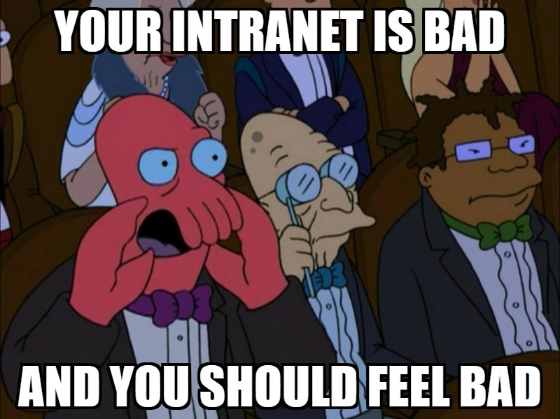 Your Intranet is Bad. Image by Nimbus Platform